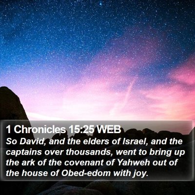 1 Chronicles 15:25 WEB Bible Verse Image
