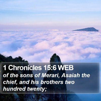 1 Chronicles 15:6 WEB Bible Verse Image