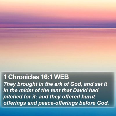 1 Chronicles 16:1 WEB Bible Verse Image