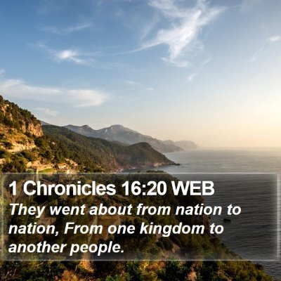 1 Chronicles 16:20 WEB Bible Verse Image