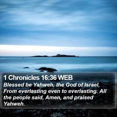 1 Chronicles 16:36 WEB Bible Verse Image