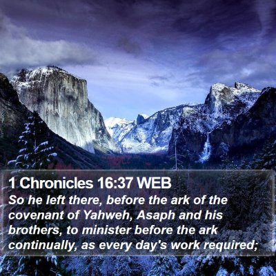 1 Chronicles 16:37 WEB Bible Verse Image