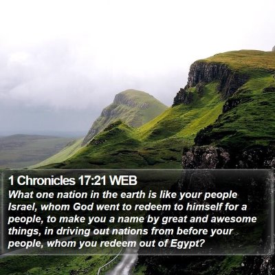 1 Chronicles 17:21 WEB Bible Verse Image