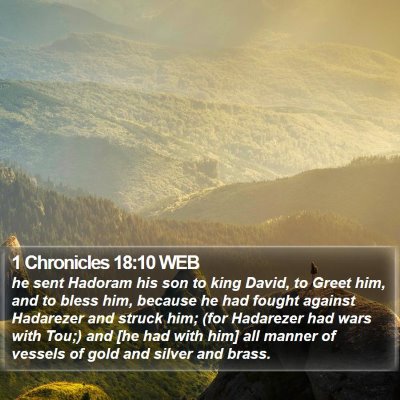 1 Chronicles 18:10 WEB Bible Verse Image