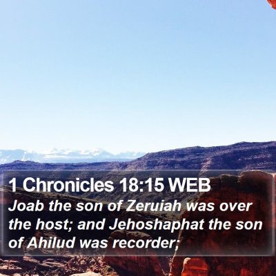 1 Chronicles 18:15 WEB Bible Verse Image