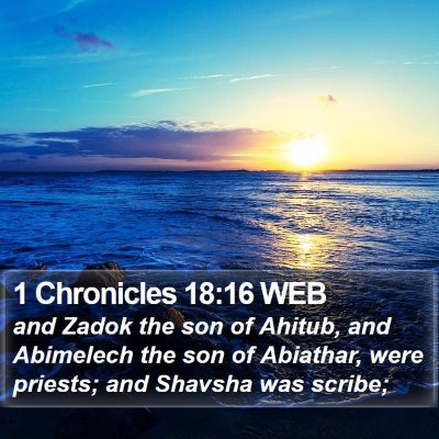 1 Chronicles 18:16 WEB Bible Verse Image