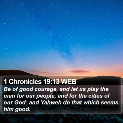 1 Chronicles 19:13 WEB Bible Verse Image