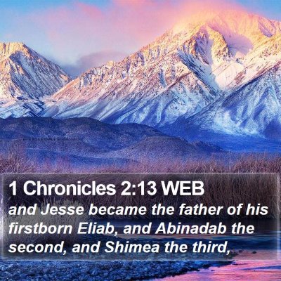 1 Chronicles 2:13 WEB Bible Verse Image