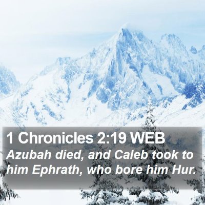 1 Chronicles 2:19 WEB Bible Verse Image