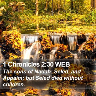 1 Chronicles 2:30 WEB Bible Verse Image