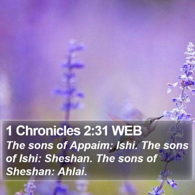 1 Chronicles 2:31 WEB Bible Verse Image