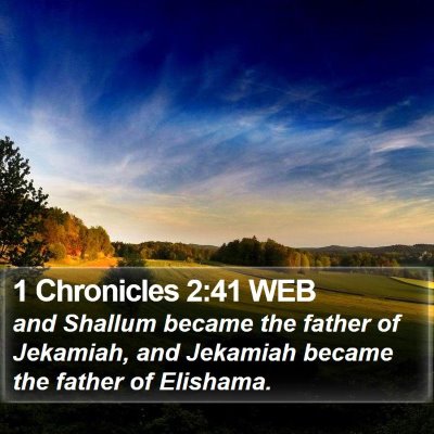 1 Chronicles 2:41 WEB Bible Verse Image