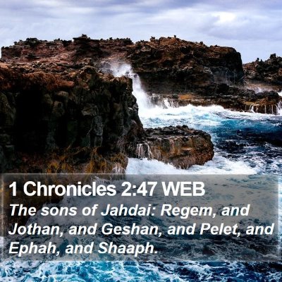1 Chronicles 2:47 WEB Bible Verse Image