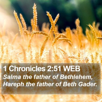 1 Chronicles 2:51 WEB Bible Verse Image