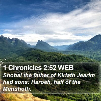 1 Chronicles 2:52 WEB Bible Verse Image