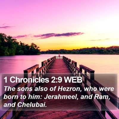 1 Chronicles 2:9 WEB Bible Verse Image