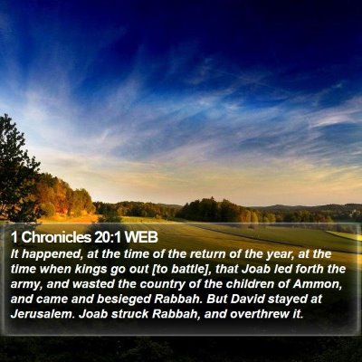 1 Chronicles 20:1 WEB Bible Verse Image