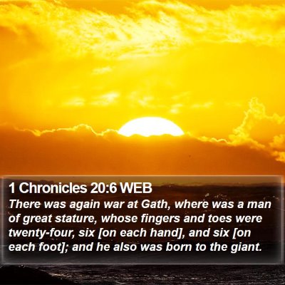 1 Chronicles 20:6 WEB Bible Verse Image
