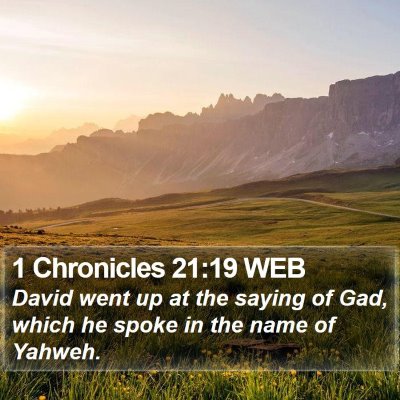 1 Chronicles 21:19 WEB Bible Verse Image