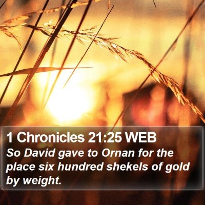 1 Chronicles 21:25 WEB Bible Verse Image