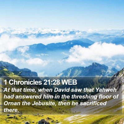 1 Chronicles 21:28 WEB Bible Verse Image