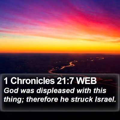 1 Chronicles 21:7 WEB Bible Verse Image
