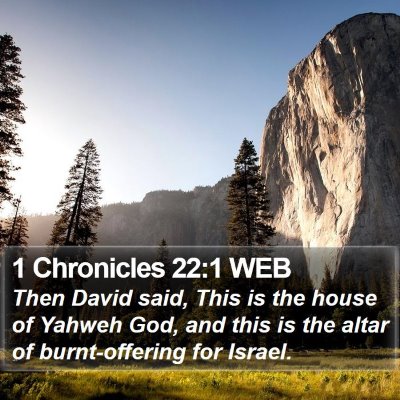1 Chronicles 22:1 WEB Bible Verse Image
