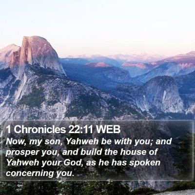1 Chronicles 22:11 WEB Bible Verse Image
