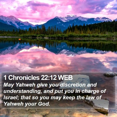 1 Chronicles 22:12 WEB Bible Verse Image