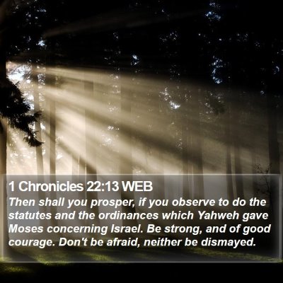 1 Chronicles 22:13 WEB Bible Verse Image
