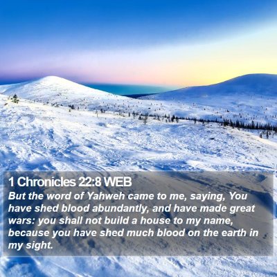 1 Chronicles 22:8 WEB Bible Verse Image