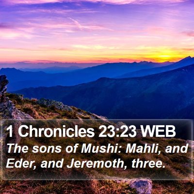 1 Chronicles 23:23 WEB Bible Verse Image