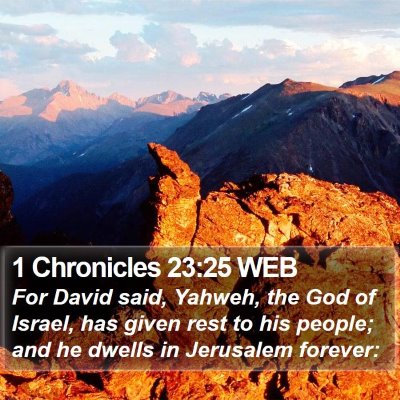 1 Chronicles 23:25 WEB Bible Verse Image