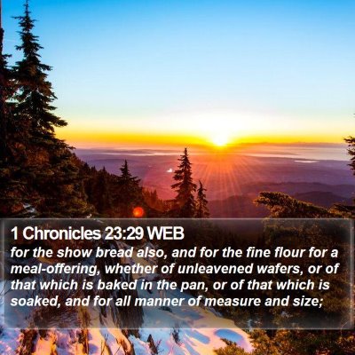 1 Chronicles 23:29 WEB Bible Verse Image