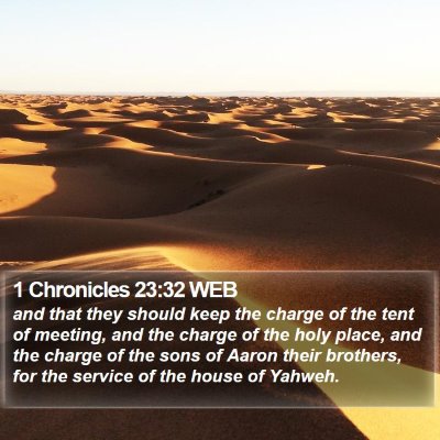 1 Chronicles 23:32 WEB Bible Verse Image