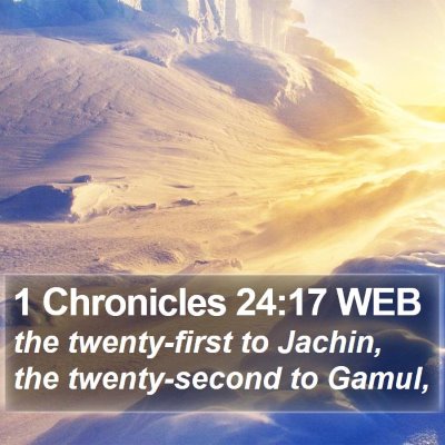 1 Chronicles 24:17 WEB Bible Verse Image