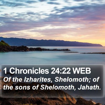 1 Chronicles 24:22 WEB Bible Verse Image