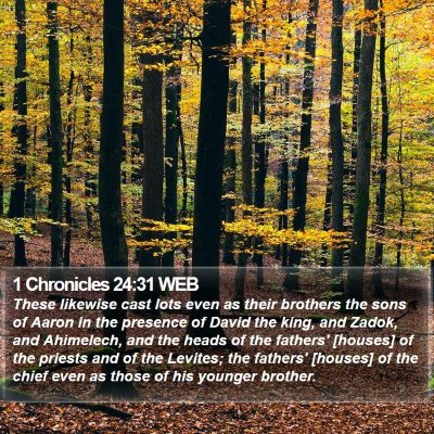 1 Chronicles 24:31 WEB Bible Verse Image