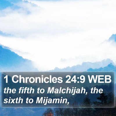 1 Chronicles 24:9 WEB Bible Verse Image