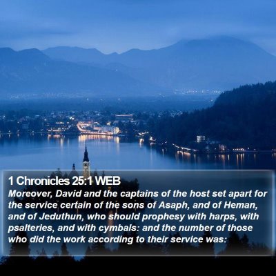 1 Chronicles 25:1 WEB Bible Verse Image