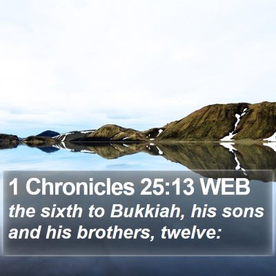 1 Chronicles 25:13 WEB Bible Verse Image
