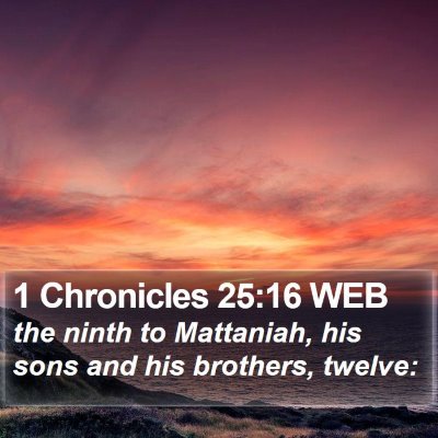 1 Chronicles 25:16 WEB Bible Verse Image