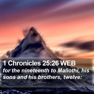 1 Chronicles 25:26 WEB Bible Verse Image