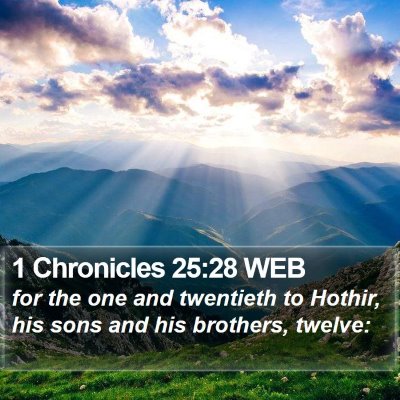1 Chronicles 25:28 WEB Bible Verse Image