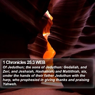 1 Chronicles 25:3 WEB Bible Verse Image