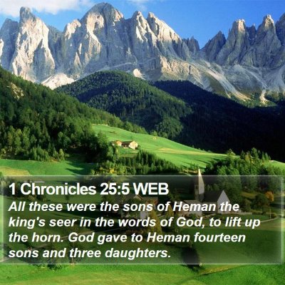 1 Chronicles 25:5 WEB Bible Verse Image