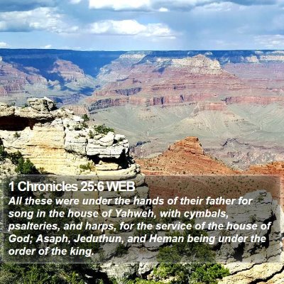 1 Chronicles 25:6 WEB Bible Verse Image