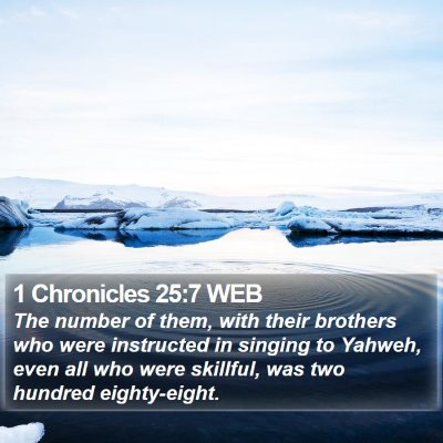1 Chronicles 25:7 WEB Bible Verse Image
