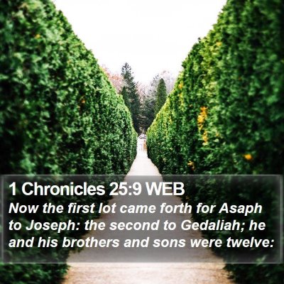 1 Chronicles 25:9 WEB Bible Verse Image