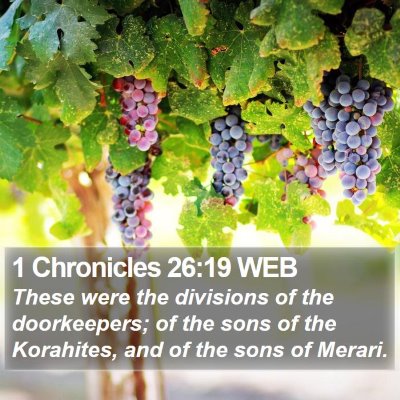 1 Chronicles 26:19 WEB Bible Verse Image